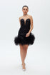 PUFF SKIRT DETAILED MINI DRESS
